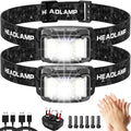 Headlamp Rechargeable, 2 Pack 2000 Lumen Super Bright Led Headlamp, 16 Modes by LightUpYourLife-KIDECCE