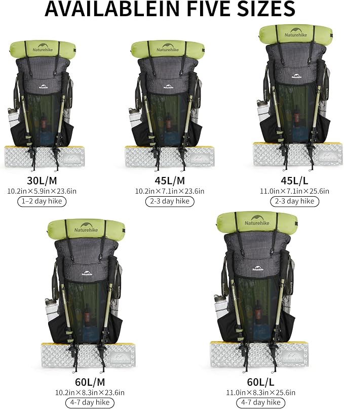 Naturehike 60L Rock 2.0 Upgraded Internal Frame Hiking Backpack - Image 7