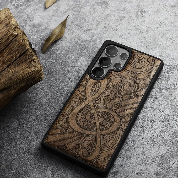 Carveit Magnetic Wooden Case for Samsung Galaxy S26 Ultra Case 2026, TPU - Image 3