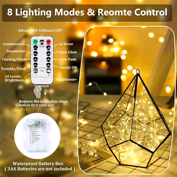4-Pack Fairy Lights Battery Operated - Image 2