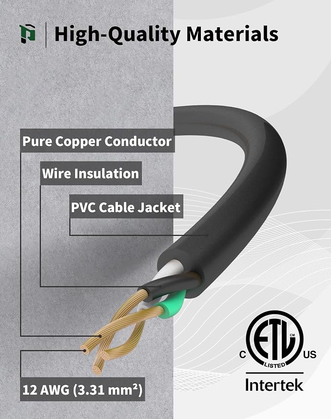 2FT 12 Gauge Outdoor Extension Cord - Image 3