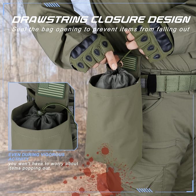 Tactical Dump Pouch for Battle Belt & MOLLE Systems | Foldable Mag Pouch - Image 3
