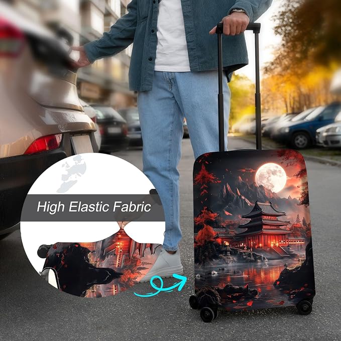 Luggage Cover Protector for 19-20 Inch Suitcases, TSA Approved Elastic Travel - Image 4
