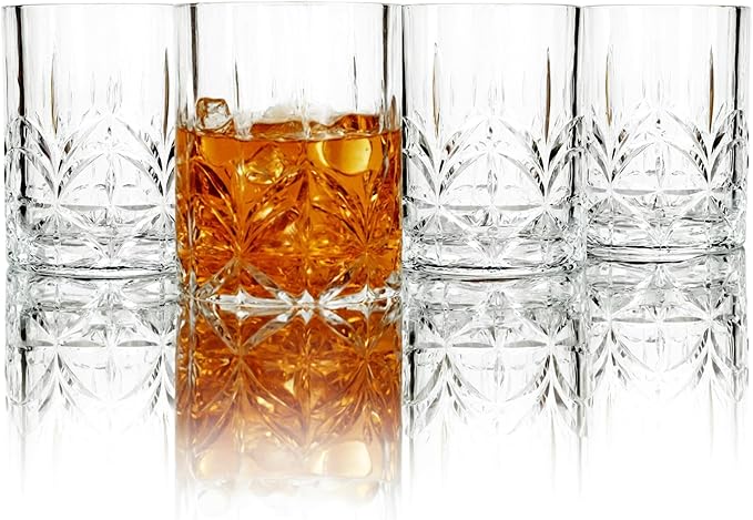 Lily's Home Unbreakable Acrylic Double Old Fashioned Whiskey Tumblers, Drinking by LilysHome