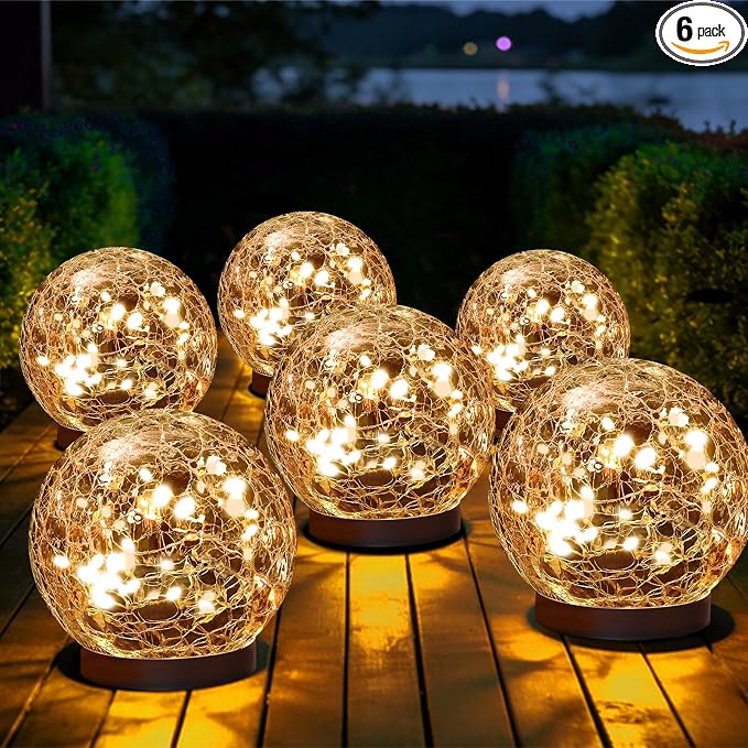 MLKNK Solar Globe Lights Outdoor Waterproof-Solar Balls-Solar Garden Lights-Orbs by MLKNK