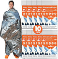 10 Pack Emergency Thermal Blanket Survival, Mylar Blankets by Unknown