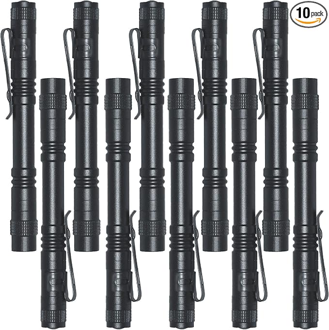 Beieverluck 10 Pack Small Mini Flashlights, Pocket Flashlight Penlight by Beieverluck