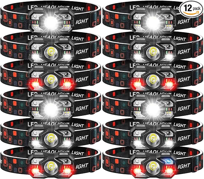 Headlamp Rechargeable 12Pack, 3000 Lumen Ultra-Light Bright Headlamp Flashlight by Northlet
