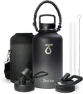 Trebo Water Bottle 64oz with Paracord Handle, Half Gallon Large Vacuum Triple by StayHotStayColdStayGreen
