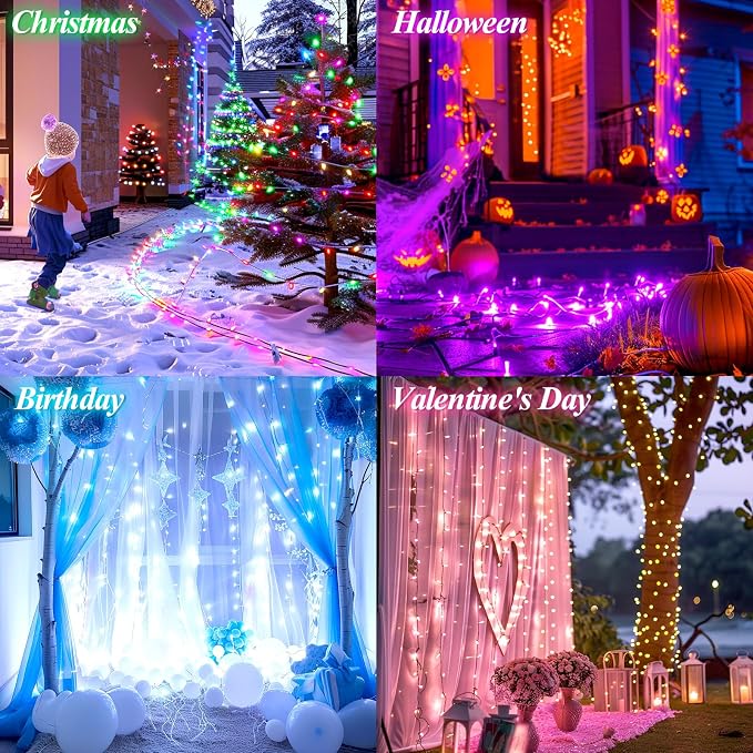 LitHome 164Ft 500 LED Color Changing Christmas String Lights, 35 Colors 9 Modes - Image 7