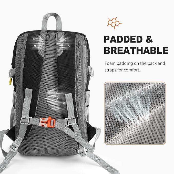 20L Hiking Backpack Lightweight Packable Hiking Daypack, Foldable Small Travel - Image 2