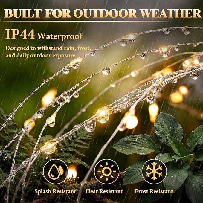 Solar Firework Lights, 6 Pack 120 LEDs 8 Lighting Modes Twinkle Solar Garden - Image 8