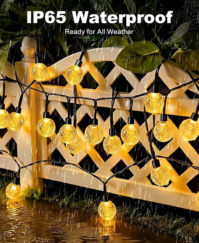 btfarm 2 Pack Solar String Lights Outdoor Waterproof, Total 98 FT 100 LED Solar - Image 4