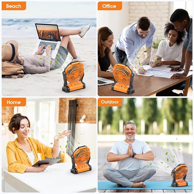 Portable Fan Rechargeable, Cordless Battery Powered Fan - Image 7