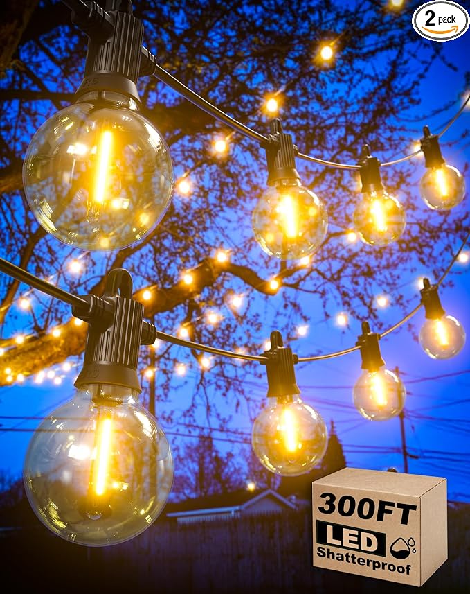 Zuske Outdoor String Lights Waterproof, 300FT Patio Lights by Zuske