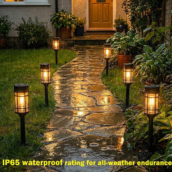 ILANCK Solar Lights Outdoor Waterproof, 8 Pack 21" Solar Pathway Lights - Image 10