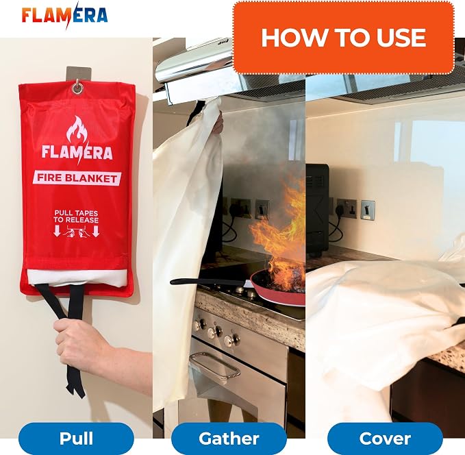 Emergency Fire Blanket for Home and Kitchen Fireproof and Fire Suppression - Image 7