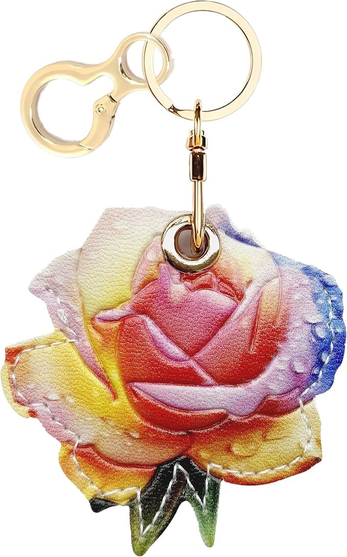 Leather Keychain Holder Case Compatible by BORKUANA
