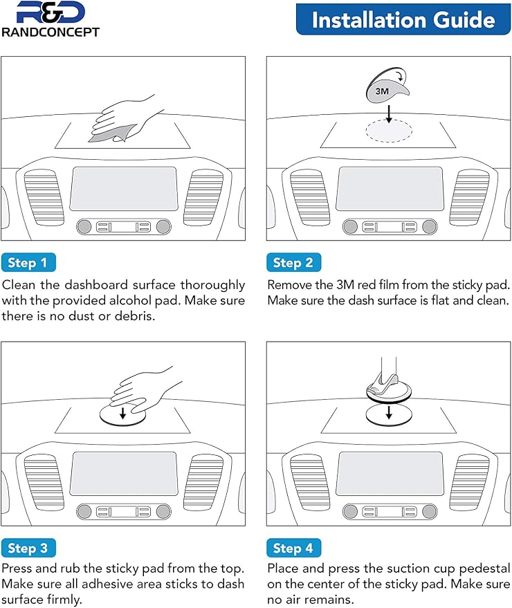 Randconcept - GPS Mount for Garmin | GPS Dashboard Mount Dash Windshield Window - Image 7