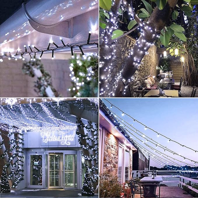 JMEXSUSS 200 LED White Christmas Lights Outdoor, 66ft Christmas Tree Lights - Image 4