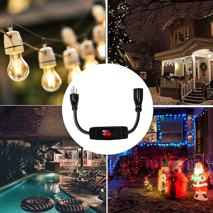 Extension Cord with Switch On/Off Waterproof Switch 10Ft No Plugging and - Image 5