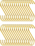 Evanda Gold S Hooks for Hanging Pack of 30, Heavy Duty Stainless Steel by Evanda