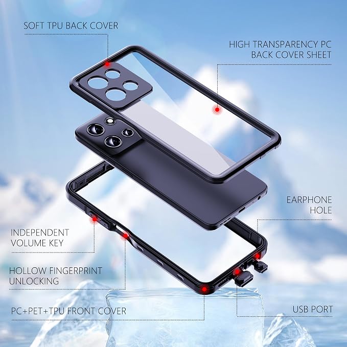Lunivop Compatible with Motorola Moto G 2026/2025 Case 6.7'' Waterproof - Image 6