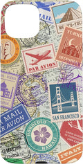 World Map Travel Passport Stamps Postage Stamp Case by Unknown
