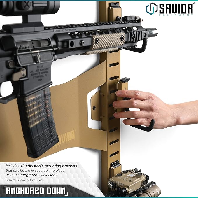 Savior Equipment Horizontal Steel Wall Mount Firearm Rifle Display Rack - Image 3