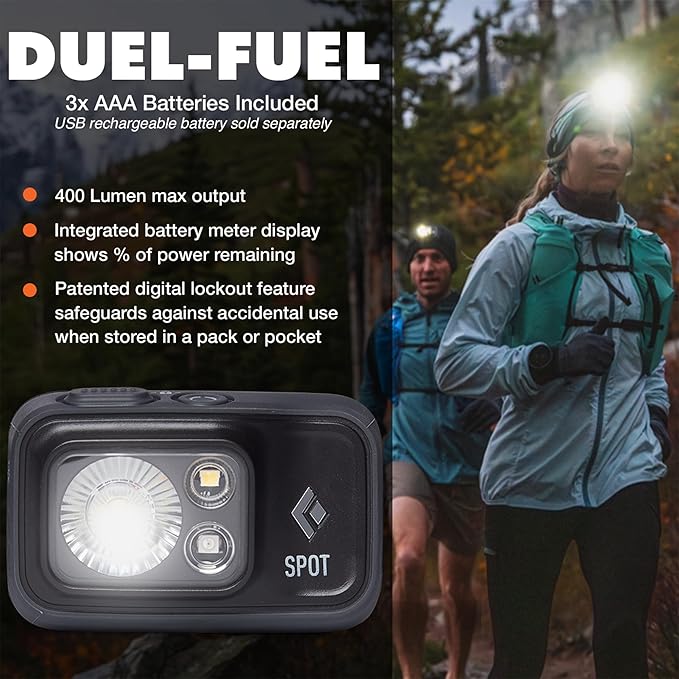 BLACK DIAMOND Spot 400 Headlamp | 400 Lumens Brightness, Dimmable | Waterproof - Image 2