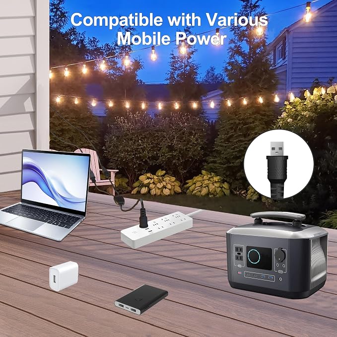 BLIATLUS 120FT Solar String Lights Outdoor Waterproof - Image 6