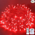 JMEXSUSS 33ft 100 LED Red Battery Operated Lights by JMEXSUSS