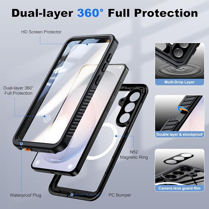 ANTSHARE IP68 Waterproof Case for Samsung Galaxy S26 Plus - Image 5