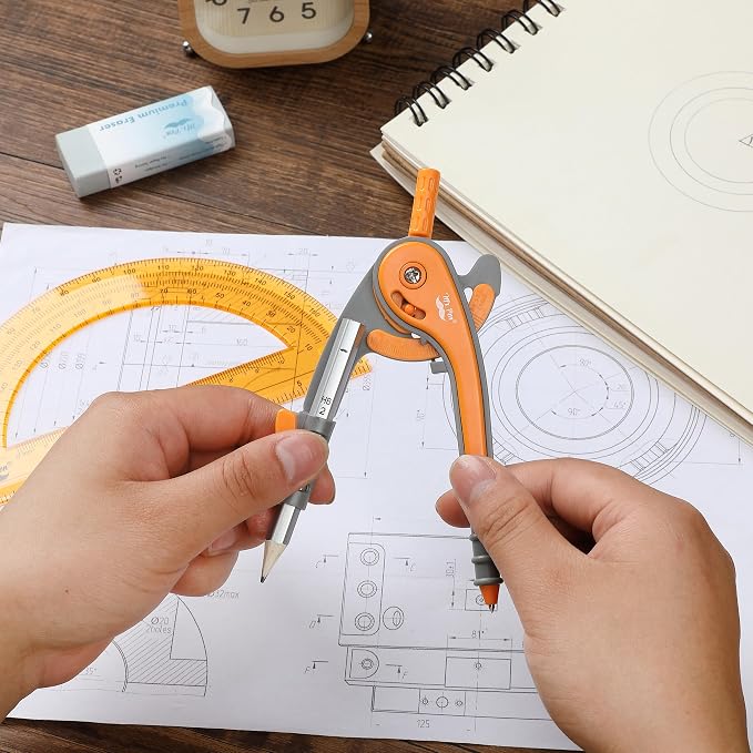 Mr. Pen- Geometry Compass and Protractor Set, 12 Sets, 6 Inch Compass, 6 Inch - Image 6