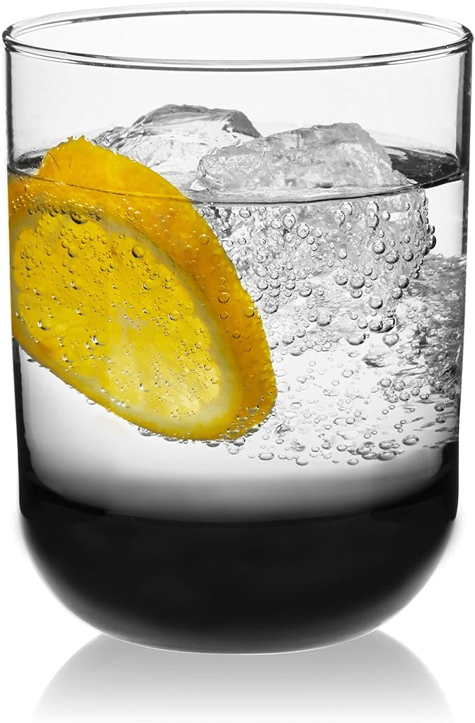 Libbey Polaris Tumbler and Rocks Glass Cups Set, Smoke Hue Mixed Drink Glasses - Image 8