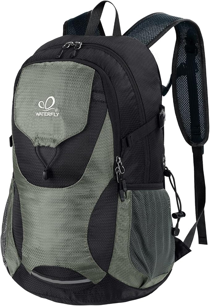 WATERFLY Lightweight Packable Hiking Backpack: 30L Foldable Travel Daypack by Waterfly