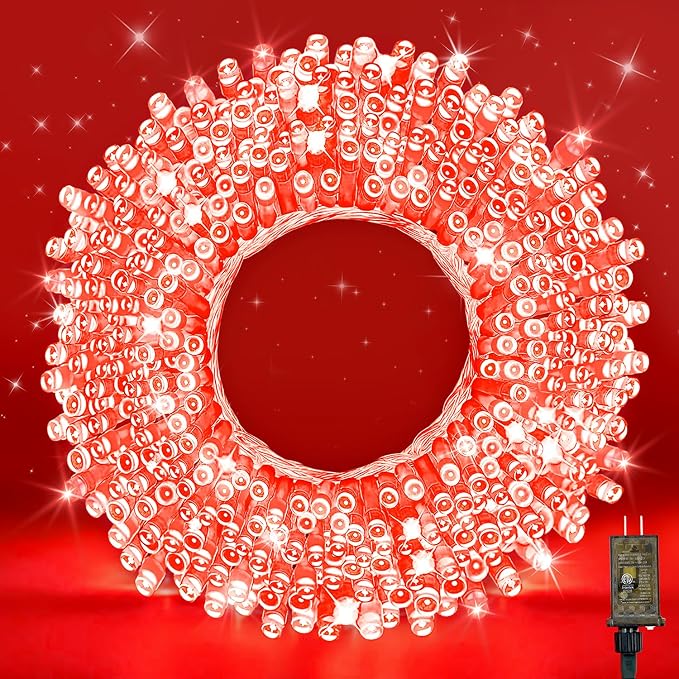 70FT Red String Lights, 210 LED Waterproof Seasonal Fairy Lights by WASTROYAL