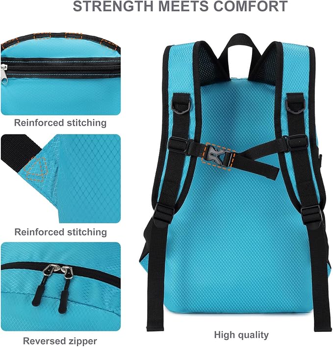Lightweight Hiking Backpack 18L Packable Foldable Small Daypack Collapsible - Image 9