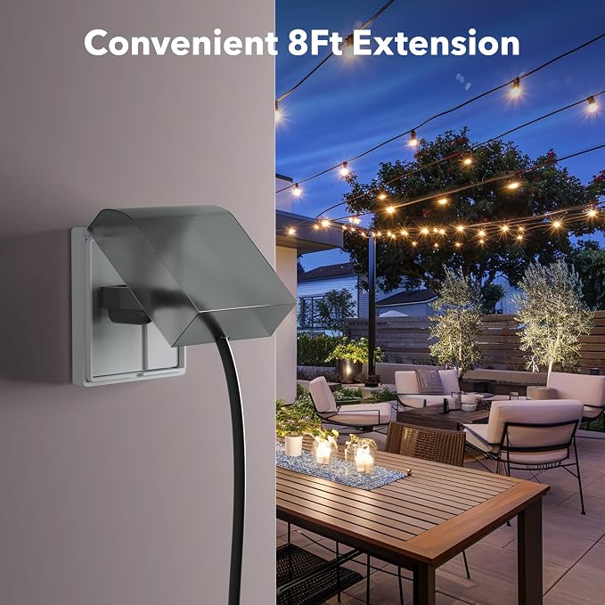 BN-LINK 8 ft Indoor/Outdoor Extension Cord 16/3 SJTW, Water & Weather Resistant - Image 6