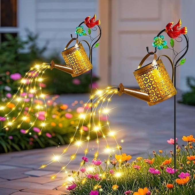 Mothers Day Gifts Solar Lights Outdoor, Watering Can by OSTRITEC