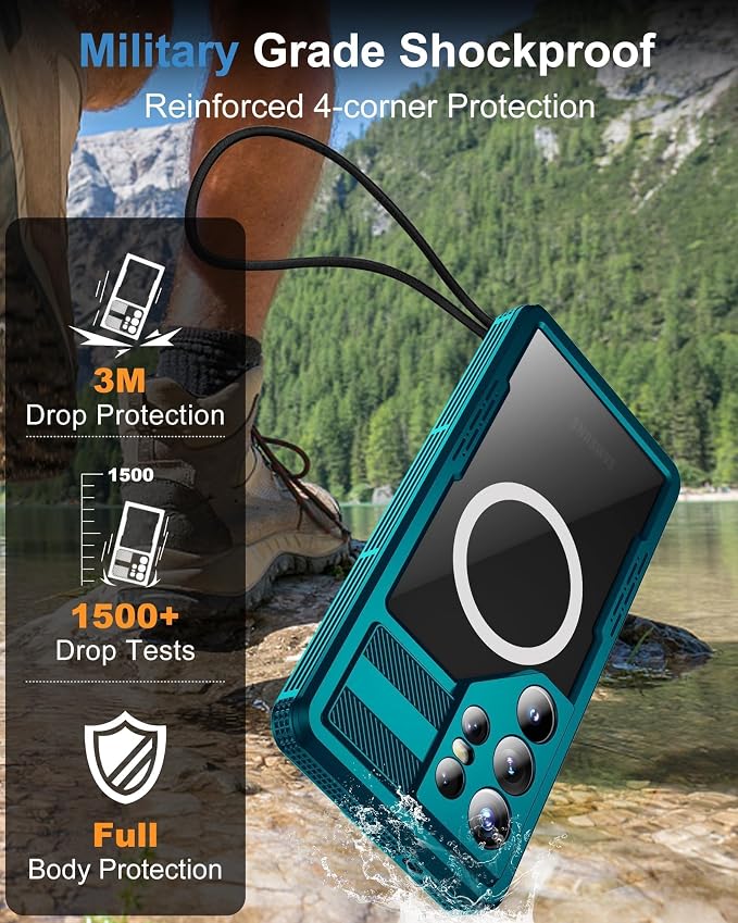 for Samsung Galaxy S26 Ultra Waterproof Case, Magnetic Heavy Duty Military - Image 5