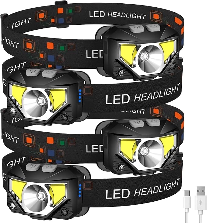 LHKNL Headlamp Flashlight, Waterproof Motion Sensor Head Lamp, 8 Mode - Image 7