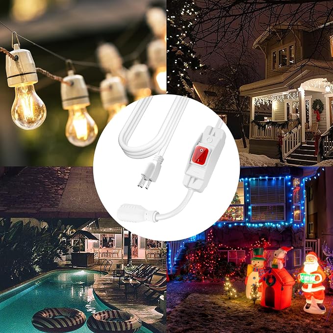 Extension Cord with Switch On/Off Waterproof Switch 35Ft No Plugging and - Image 6