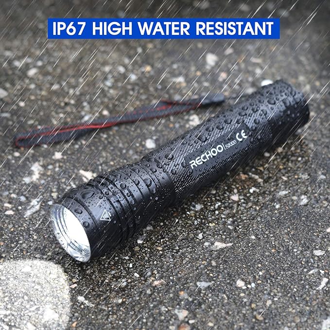 RECHOO S2000 LED Flashlight High Lumens, Super Bright, Mid-Size Tactical - Image 5