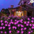Kohlrabi Solar Garden Lights Outdoor, 2 Pack 16 LED Solar Pink Firefly Lights by KohlrabiDecor
