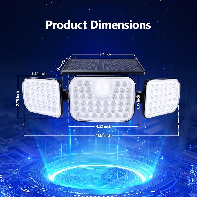 BrizLabs Solar Outdoor Lights, 3 Modes Motion Sensor LED Security Lights - Image 9