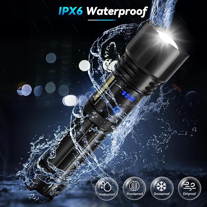 Sigoobal Flashlight LED Rechargeable Flashlights High Lumens, 000 LM Super - Image 6