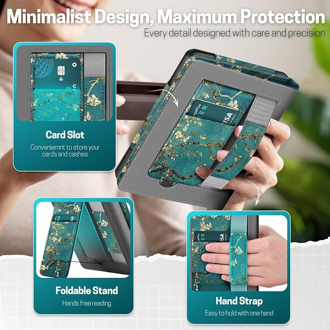 TNP Stand Case with Strap for Kindle Paperwhite 12th Gen 2024 / Kindle - Image 3