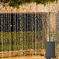 Solhice LED Curtain Lights Outdoor 20ft x10ft, 600 LED Plug in Hanging String by Solhice