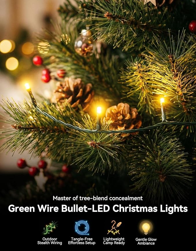 LitHome 99FT 300 LED String Lights Outdoor Indoor, 8 Modes Waterproof Christmas - Image 6